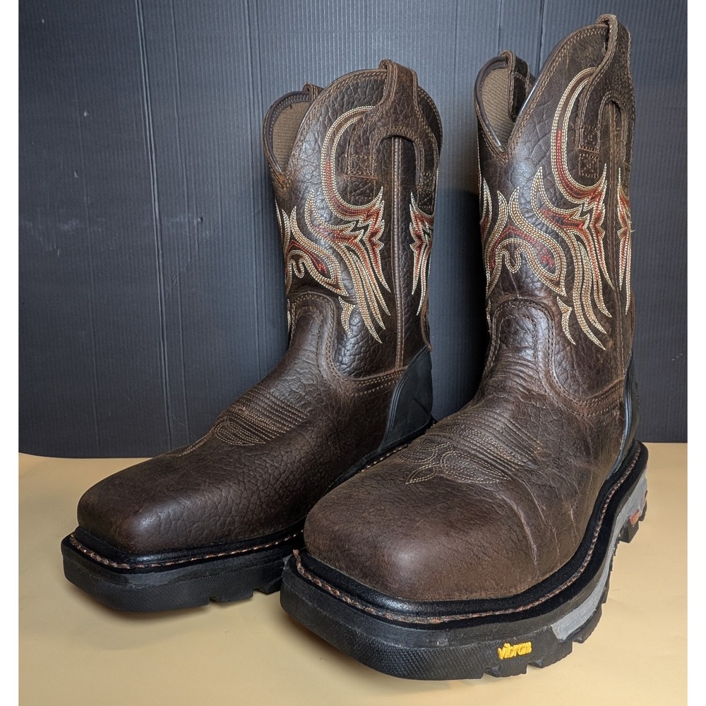 Justin Mens Boots Driscoll Water Buffalo Steel Shank/Toe Vibram Ortholite 11 D